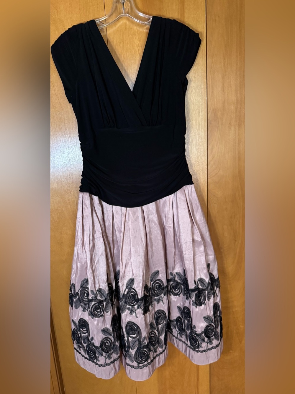 Women’s S. L Fashion Fitted Taffeta Skirt Dress Size 14